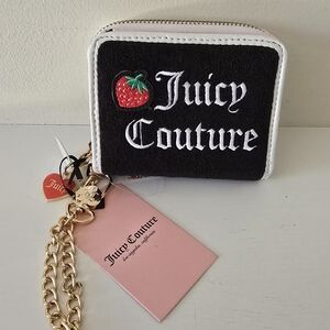 Juicy Couture Strawberry Patch Zip Wallet w/ Gold Chain – NWT